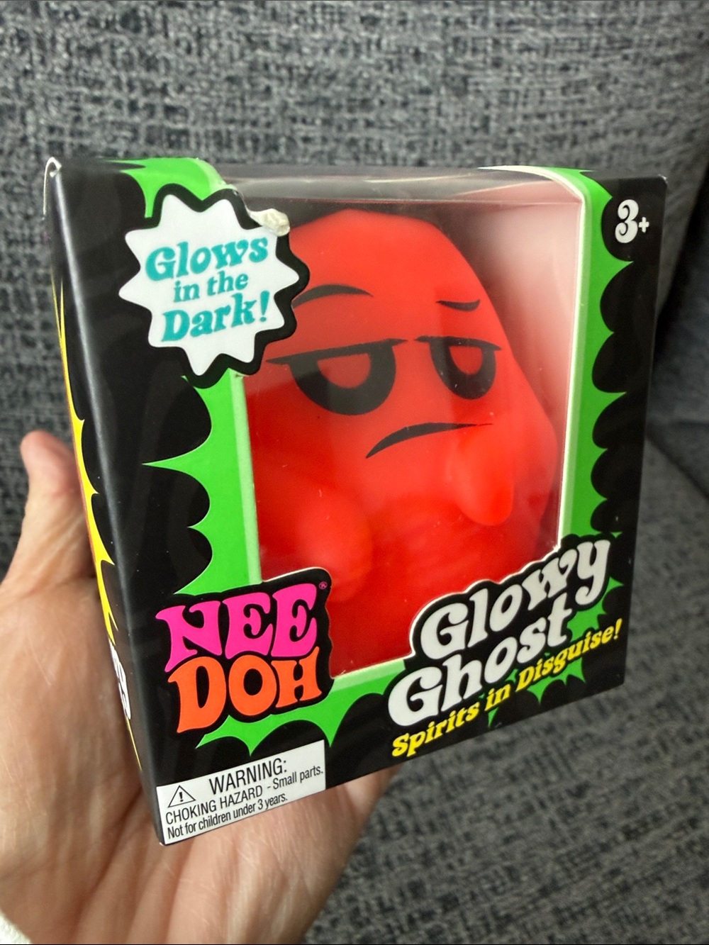 BNIB NeeDoh Glowy Ghost: Spirits in Disguise!, Orange